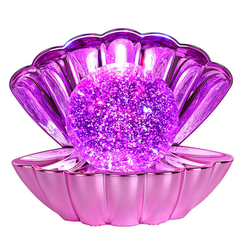 گلیٹر مائع کے ساتھ آر جی بی شیل لیمپ