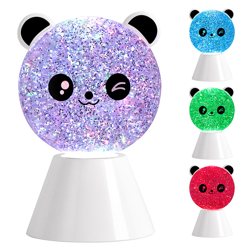 RGB Glitter Liquid کے ساتھ Smile Panda Night Lamp